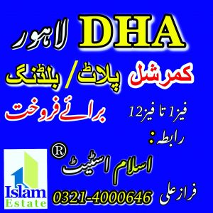 Defence Dha Lahore Commercial Property Plots Building Available for Sale
