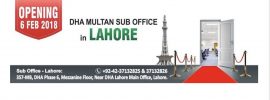 DHA Multan News , DHA Multan Sub Office Open in Lahore