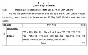 DHA Phase 6 Sector E 2 Kanal Possession announced   DHA Phase 6 Sector 2 Kanal plots residential plots possession announced. Plot holders can now start construction immediately. DHA Phase 6 Sector is located near Bedian Road.   Villas at Defence Raya Golf and Country Club Phase VI DHA Lahore