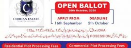 DHA Lahore offers Open BALLOT Plots on easy intatlments